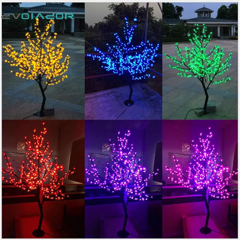 DVOLADOR Holiday light LED Cherry Blossom Tree Light 1.5m 1.8m New Year Wedding Decorative Tree Branches Lamp Outdoor Lighting DVOLADOR Holiday light LED Cherry Blossom Tree Light 1.5m 1.8m New Year Wedding Decorative Tree Branches Lamp Outdoor Lighting