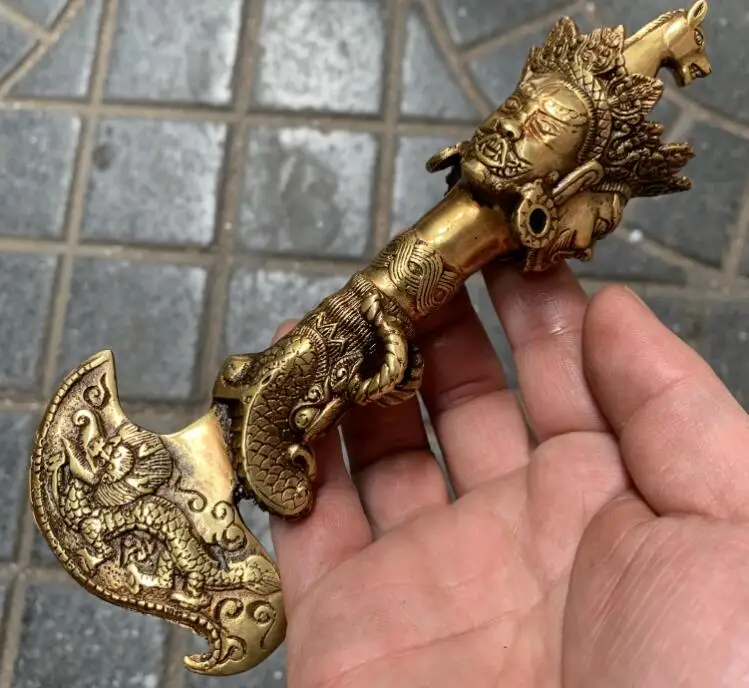 

Шесть новейших стилей латунной резьбы, Алмазный пестик, пестик демона, тибетский буддизм, ремесла конского головы пестика