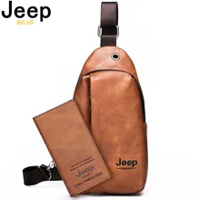 JEEP BULUO Brand High Quality Men's Sling Bag Back Dack Casual Daypacks Chest Bags For Man Crossbody Shoulder Bags Pouch Travel