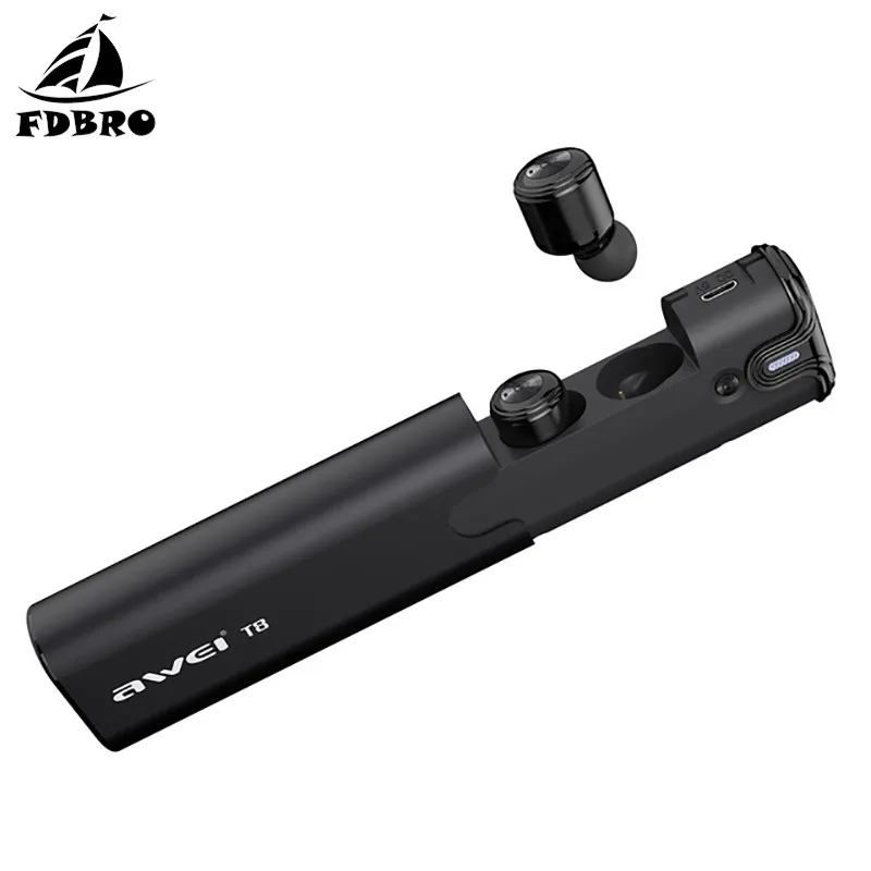 

FDBRO New T8 Arrival TWS Wireless Bluetooth Earphone V4.2 Handfree Sport Meeting In Ear Earphone Earbuds with Microphone