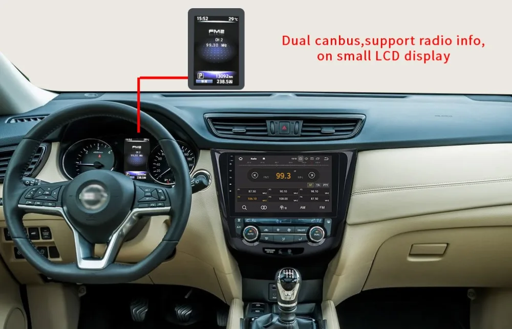 Excellent 10.2" Android 8.0 Car GPS Radio Player for Nissan X-Trail Qashqail 2014 2015 2016 2017 with Octa Core 4GB+32GB Stereo Multimedia 1
