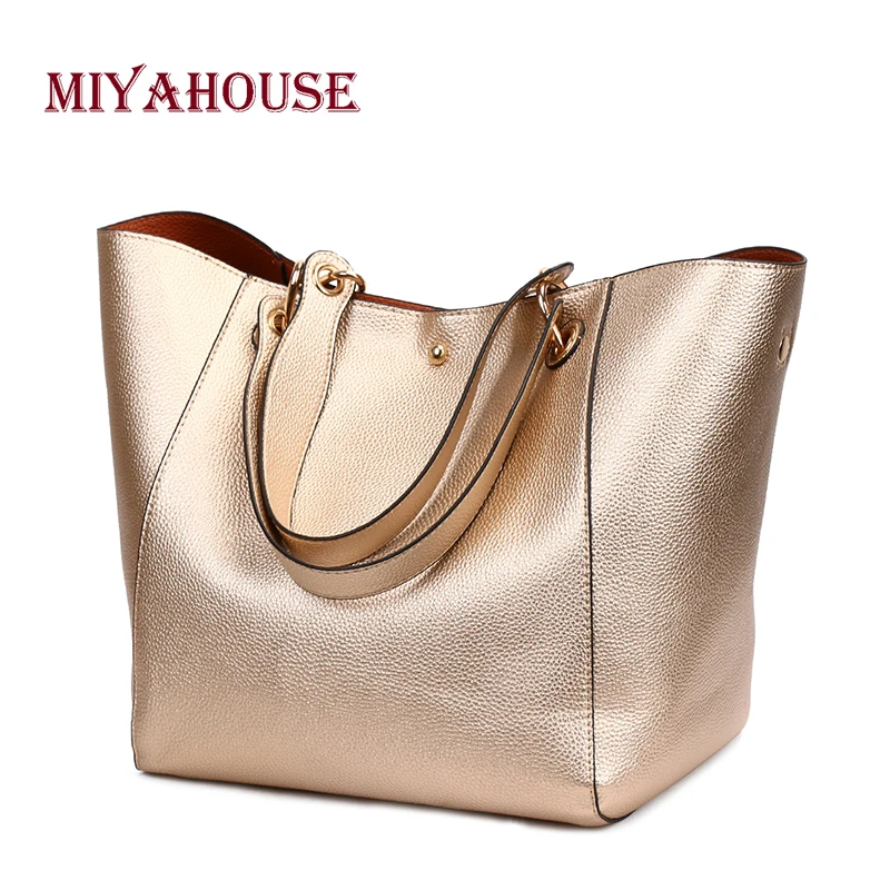 Miyahouse خمر حقائب النساء أعلى-حقائب بيد الساطع تصميم الإناث قدرة كبيرة حقائب كتف السيدات حقيبة ساعي