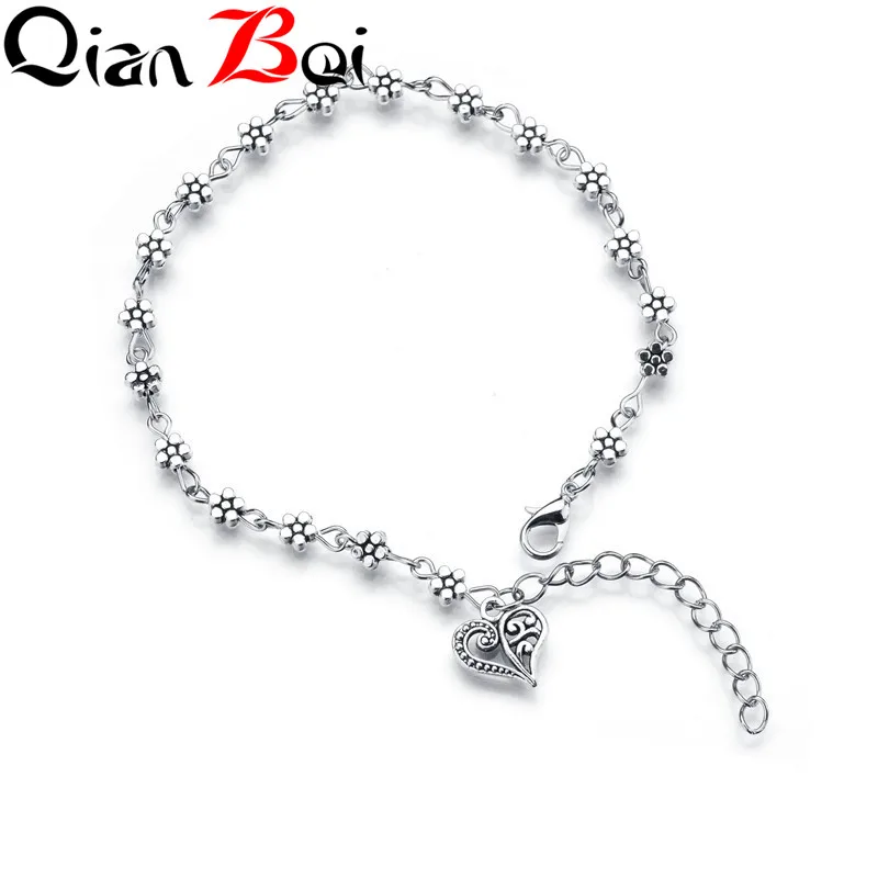 

QianBei Summer Women Bead Chain Anklet Ankle Bracelet Barefoot Sandal Beach Foot Fashion Jewelry Free Shipping