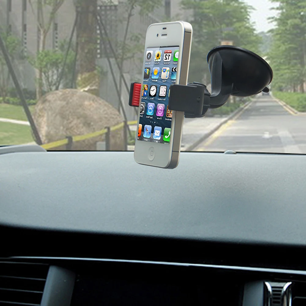 

Universal Car Phone Holder Suction Windshield Mount Stand 360 Rotation Phone Holder For iPhone Samsung Cellphone GPS Navigation