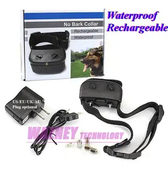 

20set/lot*6 Level Rechargeable Waterproof Anti No Bark Shock Vibration Dog Anti No Bark pet Training Shock Collar Collars