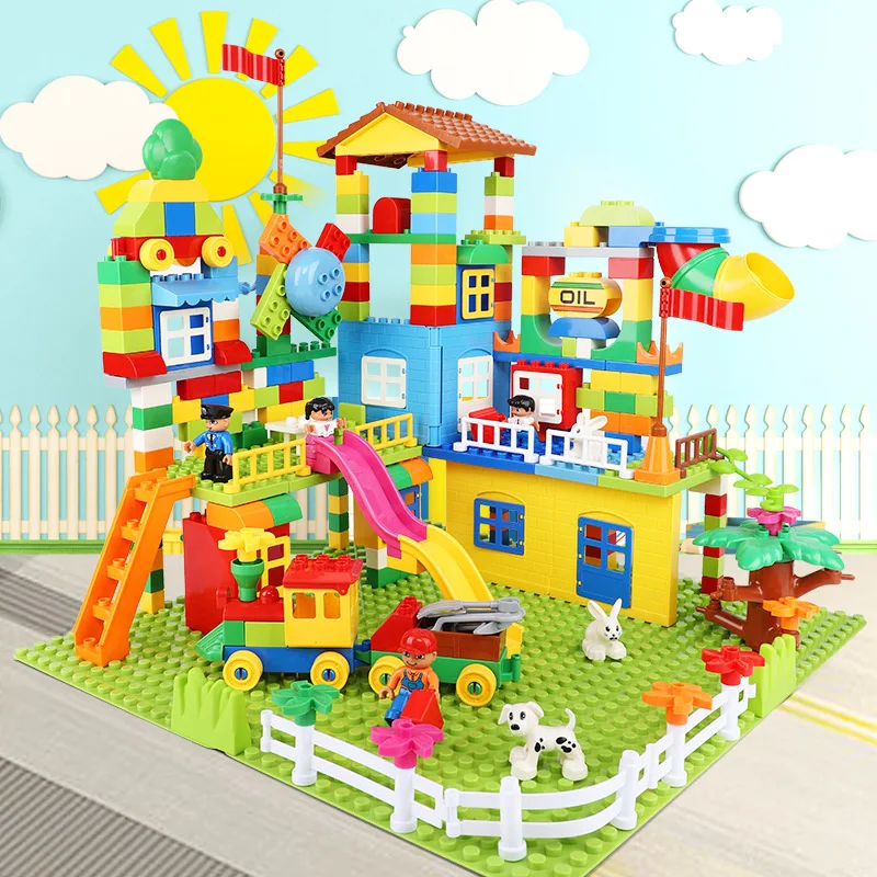 Educational Toys for Children DIY Assembling Pipeline Building Blocks Construction Marble Race Run Maze Balls 113-238pcs