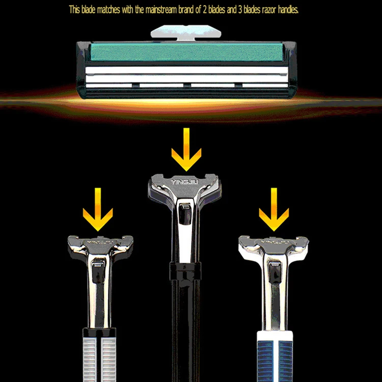 6 шт./лот безопасности Для мужчин бритья 2 бритвенных лезвий два Слои лезвие бритвы Стандартный близко гладкой кожи триммер Для мужчин