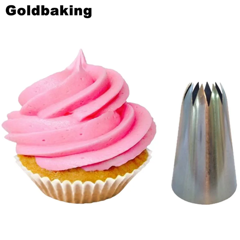 

1C Big Size Cloth Star Shaped Muffin Maker Tip Stainless Steel Cake Nozzle