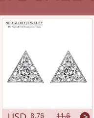 Neoglory, австрийские стразы, модные треугольные серьги-гвоздики, очаровательные свадебные украшения, горячая Распродажа, рождественский подарок для женщин, новинка, AOM