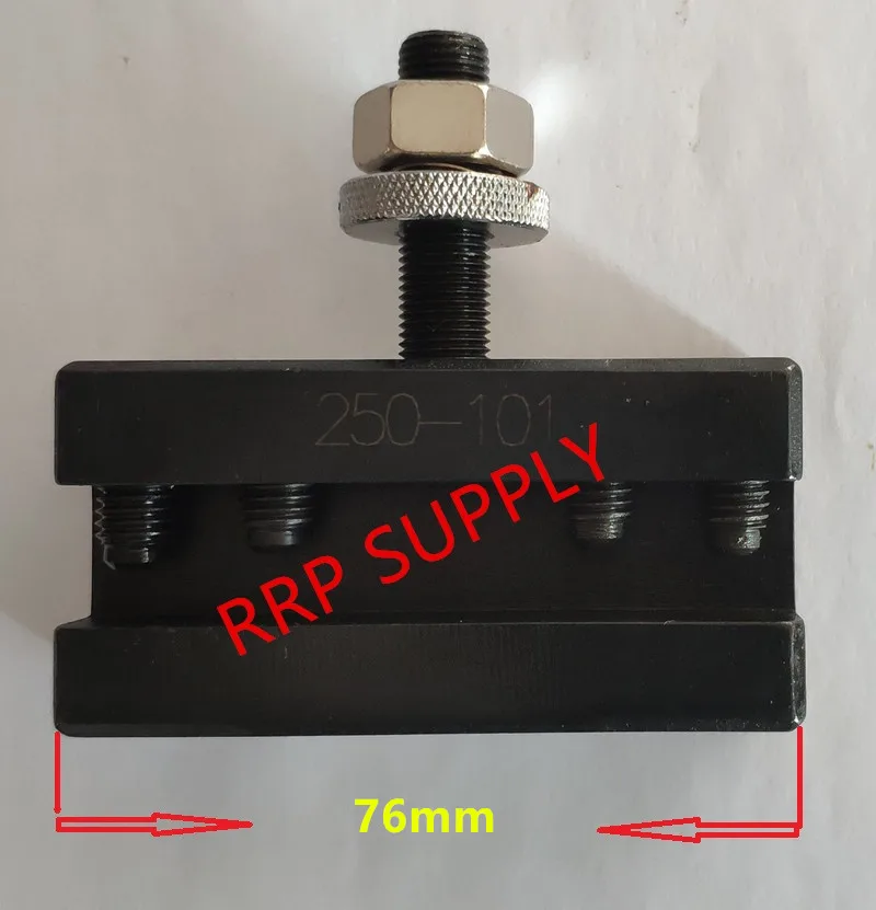 

250-101 turning and facing tool holder, can use with 250-100 piston type locking tool post and 250-111 gib type tool post