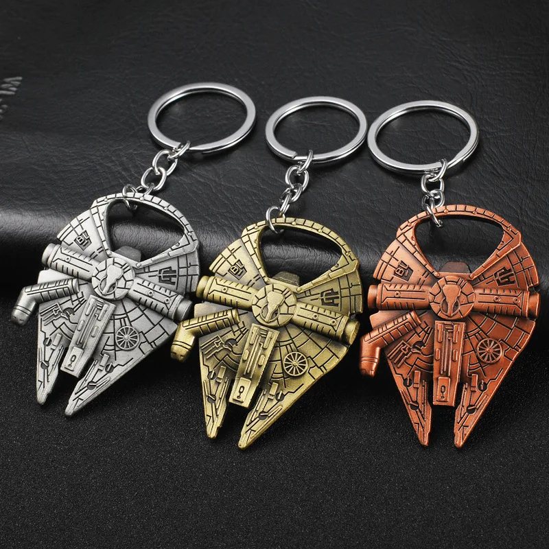 

Star Wars Spaceship Opener Keychain Star Wars Necklace Millennium Falcon Spacecraft Car Pendant
