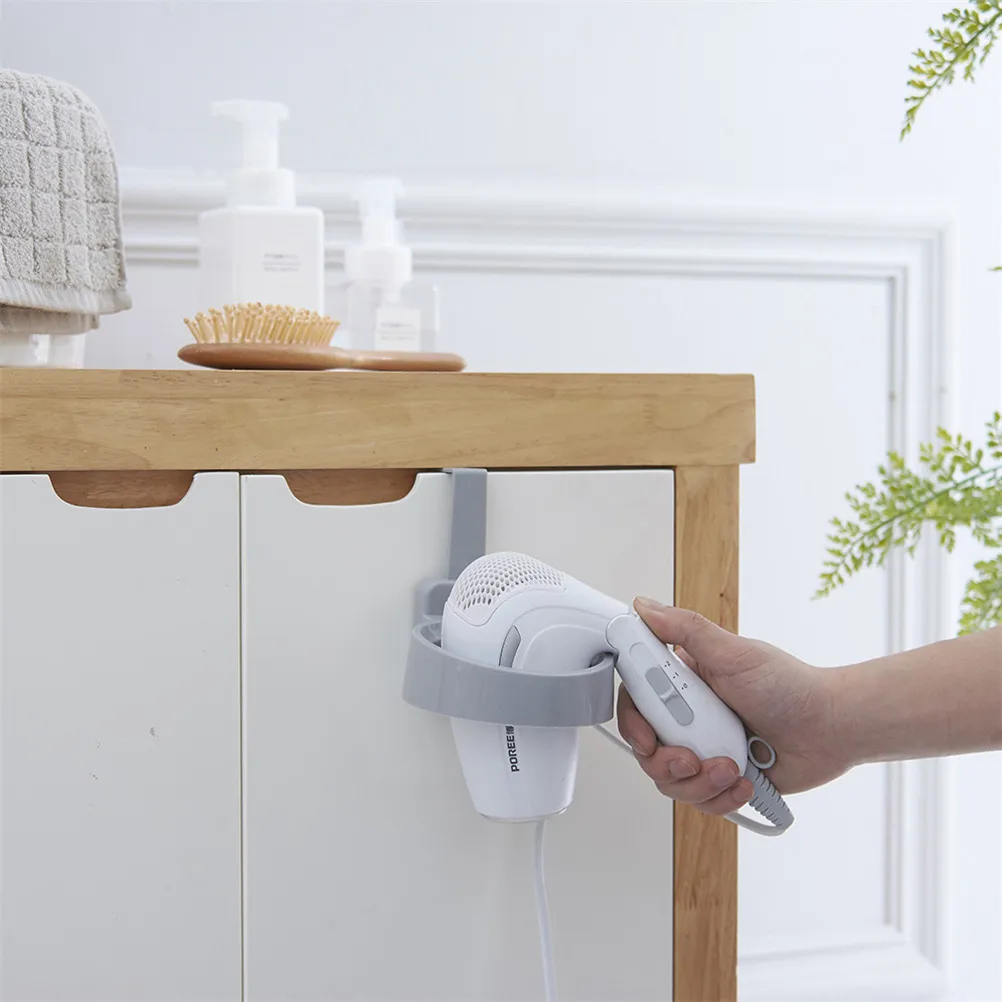 Wall-mounted Removable Sucker Hair Dryer Holder Stand Bathroom Hairdryer Orgnizing Holder with Suction Rack Shower Room