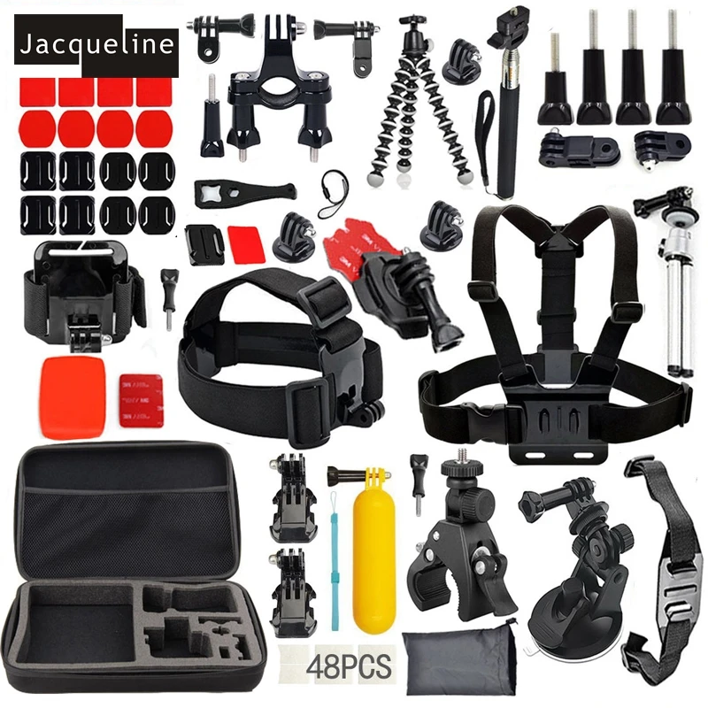 Комплект аксессуаров для сумки Jacqueline для Gopro hero HD 6 5 4 Session/3 для yi action для SJCAM для eken