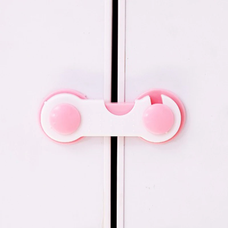 

5pcs Door Security Latches Child Safety Lock Plastic Protective Lock Drawer Child Protection Tools with 2 Colors Optional