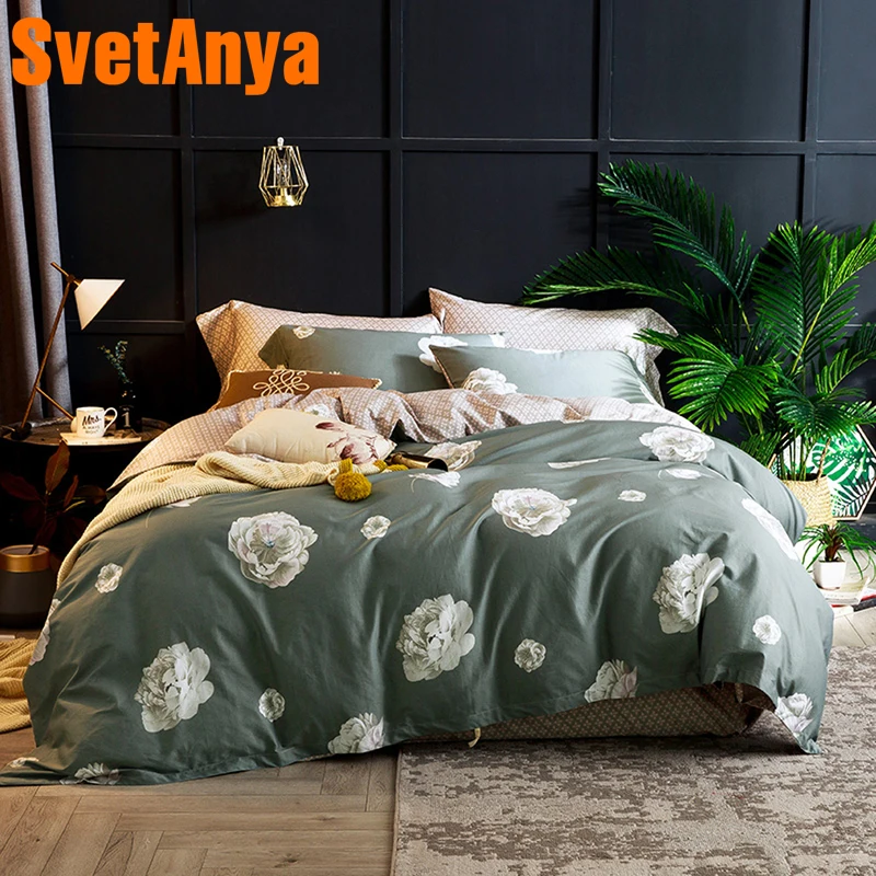 

Svetanya Egyptian Cotton Printing Bedding Sets Sheet Pillowcase Comforter Cover Set Twin Queen King Double Size Bedlinen