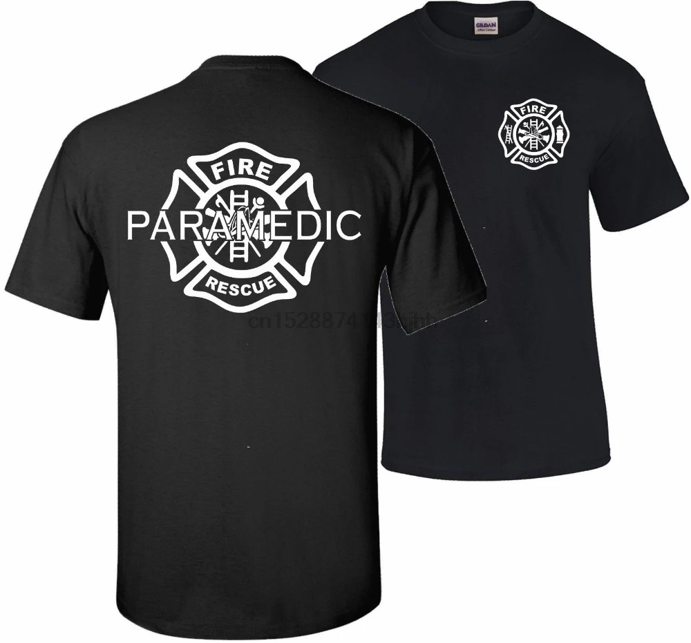 Firefighter Paramedic EMT Fire Rescue Thin Red Line Department Tshirt T Shirt 2019 Fashion Solid Color Men Sleeveless | Мужская одежда