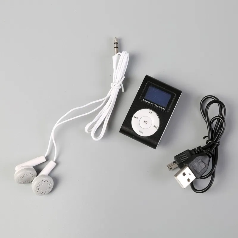 Стильный дизайн спортивный мини Mp3 USB Клип MP3 плеер ЖК экран Поддержка SD TF карта