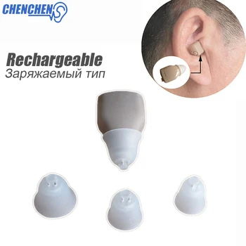 

Rechargeable CIC Hearing AID Volume Adjustable for Hearing Loss Elderly Deaf Audifono US/EU Plug Hearing Aids Aparelho Auditivo