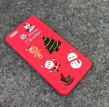 

Red Christmas Day Soft TPU Phone Case for iPhone X XS MAX XR Happy Time Protective Cover Shell for iPhone 6 7 8 Plus 200pcs/lot