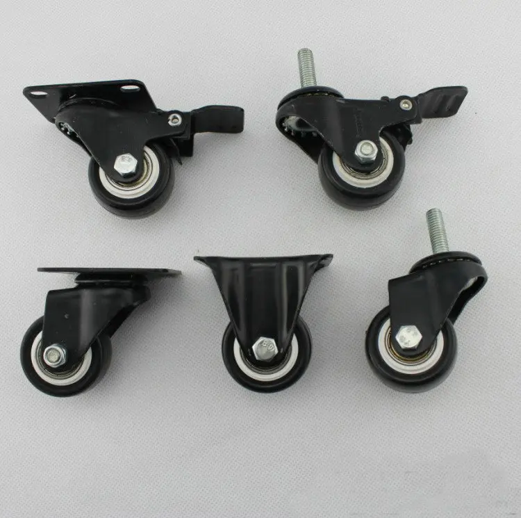 4pc Lot 2inch 50mm Small Wheel Caster Universal Furniture 4pc Lot 2inch 50mm Small Wheel Caster Universal Furniture With Bearing Mute Pu Threaded Rod Or Plate Shape In Frames From