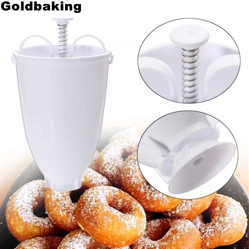 

Goldbaking Kitchen Plastic Batter Dispenser DIY Doughnut Maker Cookies Tart Making Tools Donut Maker