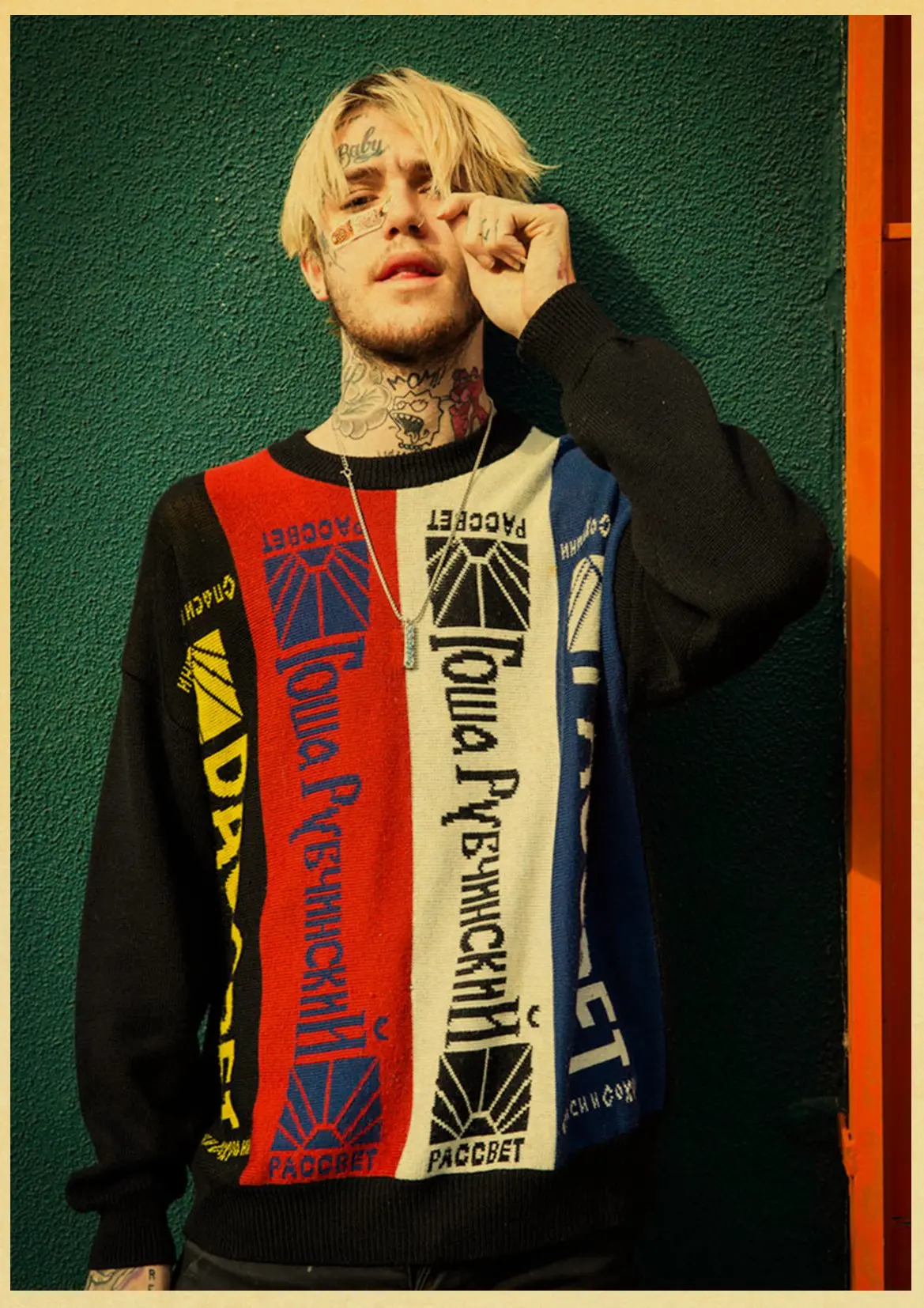 Хип-хоп рэпер Lil Peep плакат наклейки на стену Винтаж постер печатает Высокое качество для гостиной домашний декор