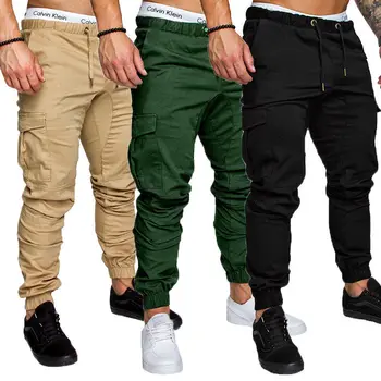 

Men's Slim Fit Urban Straight Leg Trousers Casual Pencil Jogger Cargo Pants Hip Hop Cargo Pant Streetwear Men Baggy Harem Pant