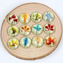 Reidgaller лист Фото круглый стеклянный кабошон 30 мм 12 мм 20 мм 25 мм diy микс ручной работы ювелирных изделий для ожерелья подвески