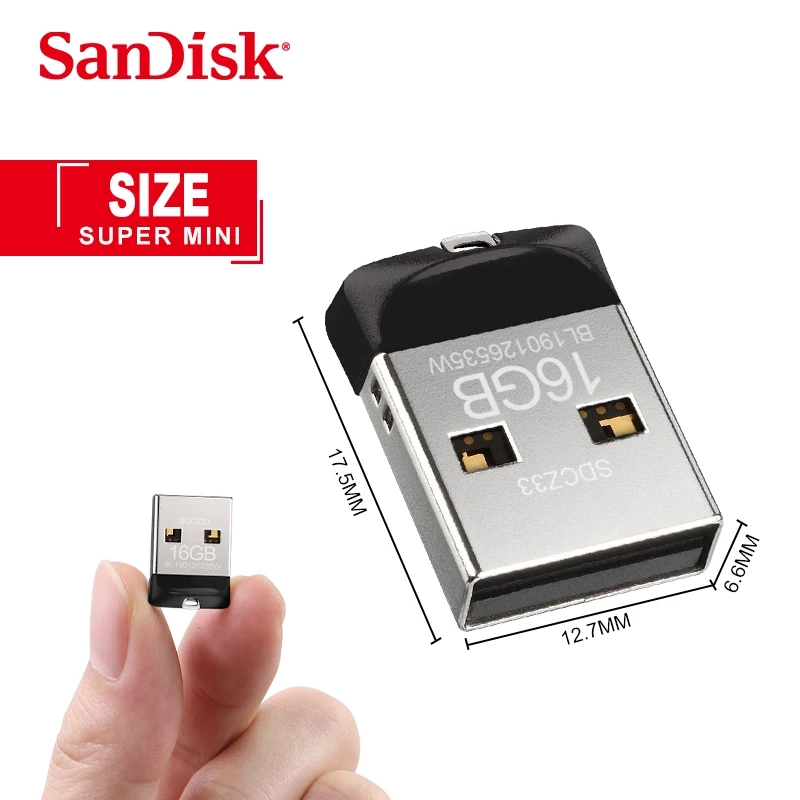 Лучшие продажи SanDisk CZ33 USB флэш-накопитель 32 ГБ 16 ГБ флеш-накопитель 64 ГБ 128 ГБ ультра мини флэш-диск Флешка usb 2,0 карта памяти