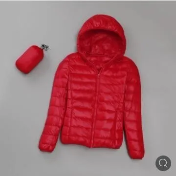 Red Однотонные дамские модные зимние пальто/Повседневная модная пуховая куртка, однотонная и Легкая стеганая куртка ZH033 - Цвет: Red