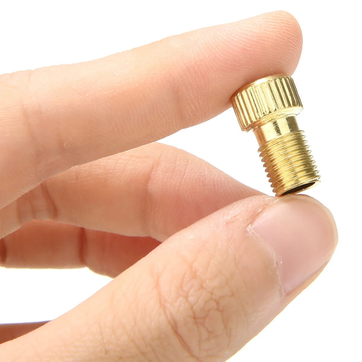 2Pcs Bicycle Valve Adapter Mountain Road Bike Alloy Gold Cycling Presta Valve Adapter Cycle Pump Tube New