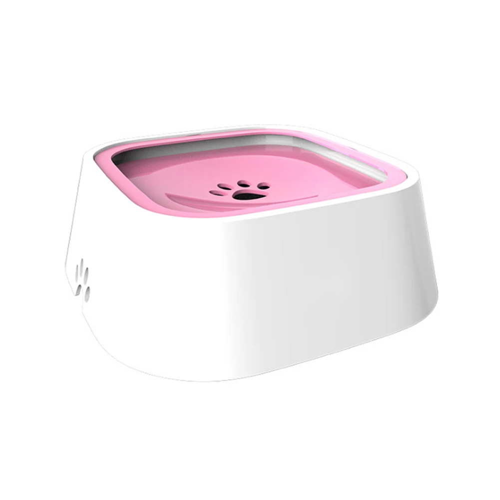 pink Pet Bowl Water Drinking Bowl Anti-splash Automatic Dog Cats Drinking Dispenser Dropshipping FAS - Цвет: pink