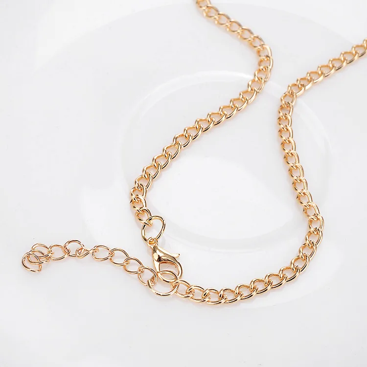 HOCOLE, винтажное геометрическое ожерелье с полой веткой, женское ожерелье, золото, серебро, коралловый цвет, подвеска, металлическая цепочка, ожерелье, ювелирное изделие, подарок