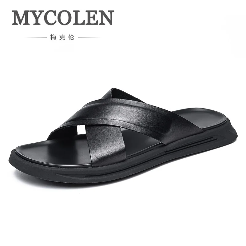 MYCOLEN 2018 Brand Men Summer Cool Water Flip Flops Male High Quality Beach Flat Slippers Fashion Man Casual Shoes Scarpe Uomo