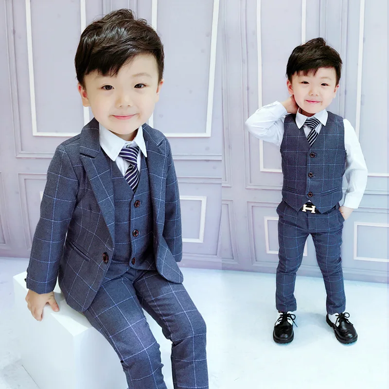 

Children's clothing autumn children han edition suit three-piece suit boy Fashion kids winter clothes cotton Boys sets ALI 330