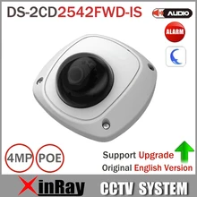 Хик 4 М Сети PoE Камера DS-2CD2542FWD-IS поддержка 3D DNR Встроенный Микро Мини Купольная Камера с IP67 IK08 Защита POE камера