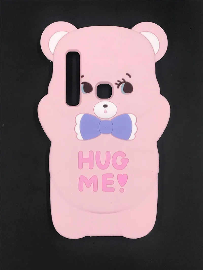 

For Galaxy A9 2018 3D Cartoon Kawaii Bow Tie Bear Soft silicone Phone Cover Case For Samsung Galaxy A9 pro 2018 A920 Phone case