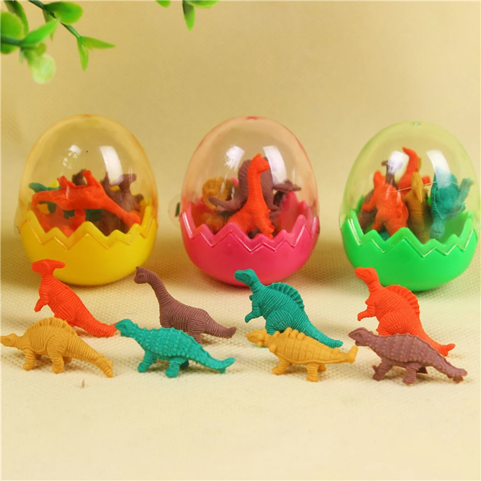 1 мяч мультфильм яйцо динозавра Форма красочные карандаш ластик резиновые ученик начальной школы призы, подарок канцелярские E2005