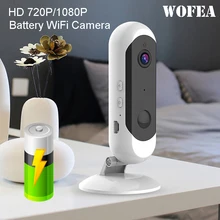 WOFEA батарея WiFi камера перезаряжаемая батарея питание 720P 1080P Full HD Крытая Беспроводная ip-камера безопасности широкий угол IOS APP
