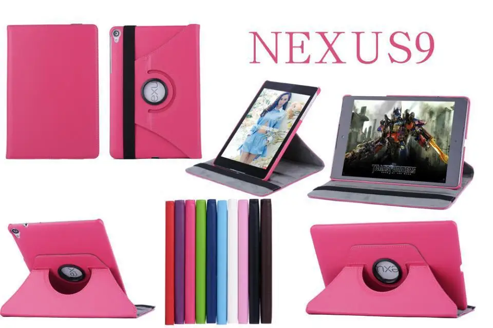 For Google Nexus 9 360 Rotating Case Cover Tablet 8.9" Slim Stand Smart