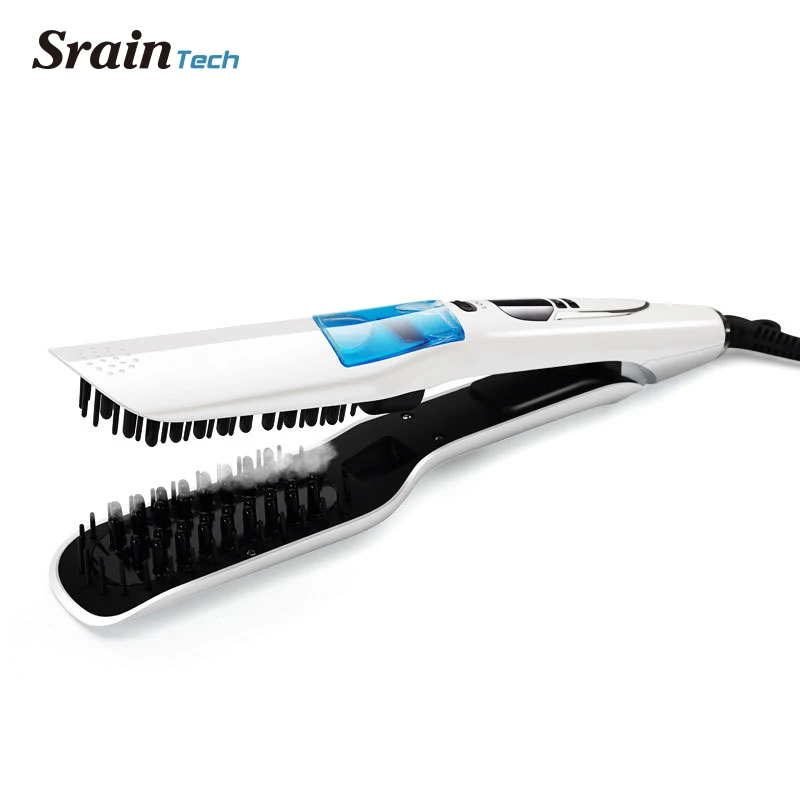 

SrainTech Negative Ion Steam Straightening Hair Irons Electric Straight Plate Wet And Dry Hair 110-240V Rotatable Cable