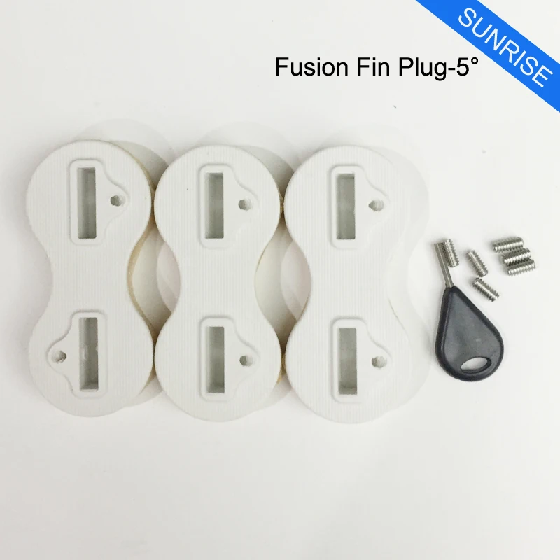 

Surf Fusion Fins Plug Good Quality White Platsic 5/9 Degree Surfboard FCS Fin Plug Fin Box Free Shipping