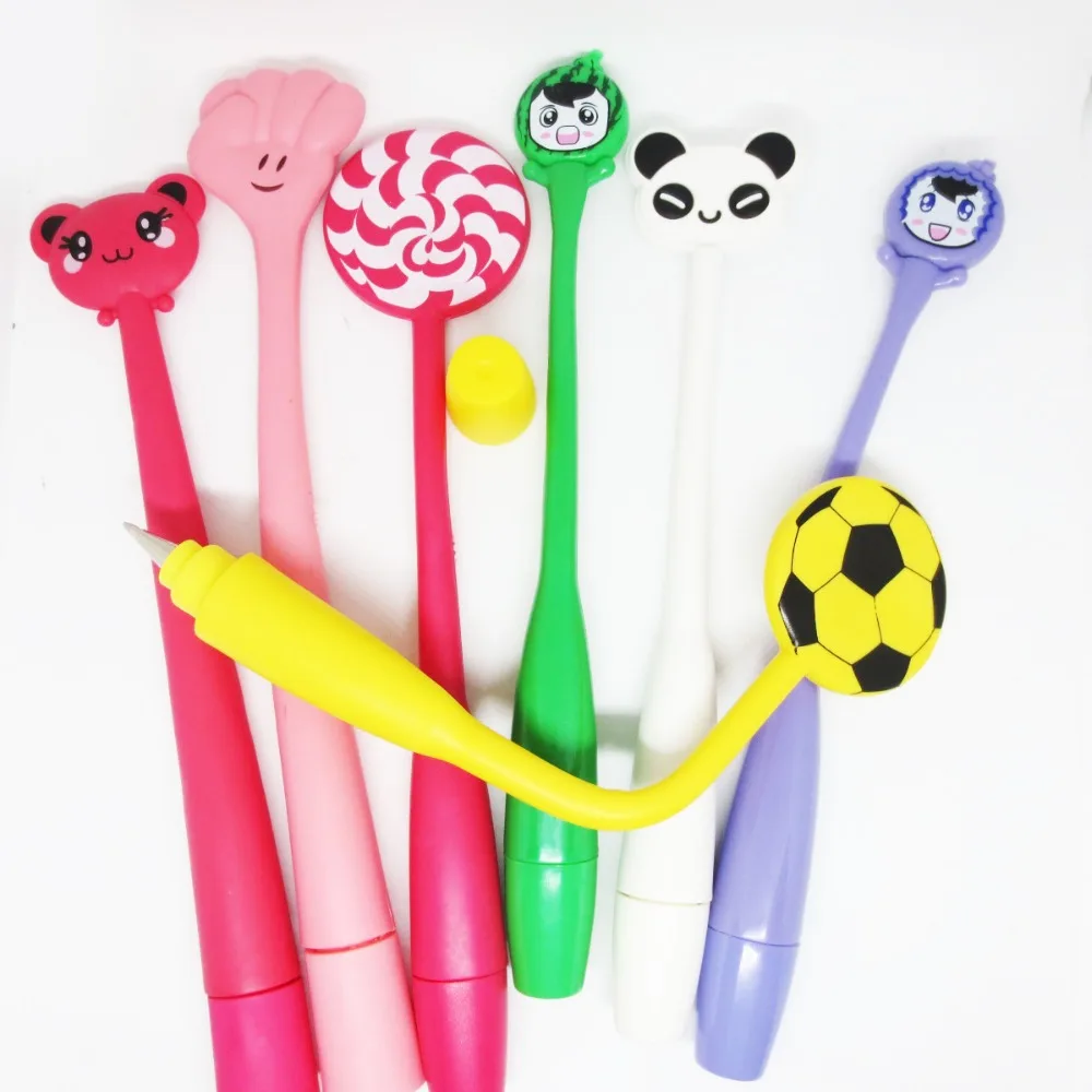

Cartoon silicone curved ballpoint pen Children's fun writing stationery pen Office signature pen