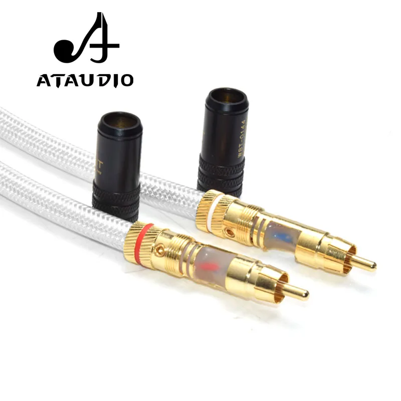 ATAUDIO медный и посеребренный Hifi RCA кабель Hi end 2RCA Папа папа|Кабели VGA| |