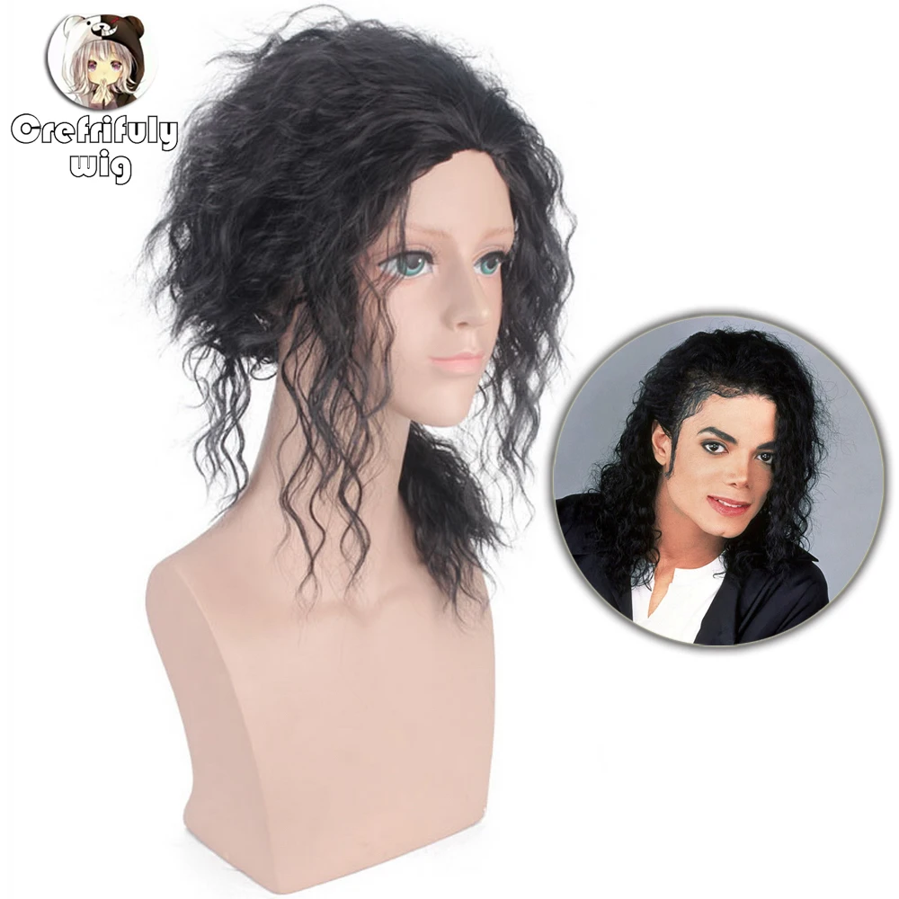 Майкл Джексон MJ средней длины цвет черный|Костюмы аниме| |