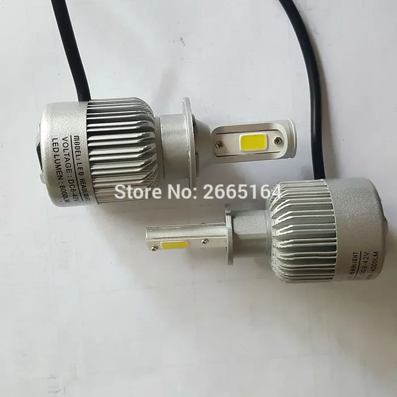 12V H1 H3 H7 HB1 9004 HB3 9005 HB4 9006 HB5 9007 H4 по технологии COB светодиодный головной светильник
