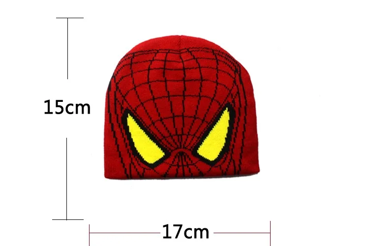 Autumn Winter Girls Boys Hat Set Cartoon Warm SpiderMan Cap knitted Hat Gloves Children Kids Baby Hat Sets/COSPLAY