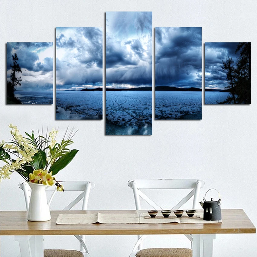 5-Panel-Modern-Printed-Space-Universe-Landscape-Paintings-Canvas-Picture-Cuadros-Earth-Painting-For-Living-Room