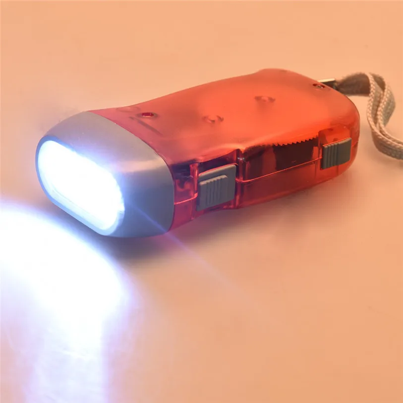 Top New Wind up Hand Pressing Crank Emergency Camping LED Flashlight Torch Outdoor Bicycle Light Accessories Wholesale Hot Feb 23 8