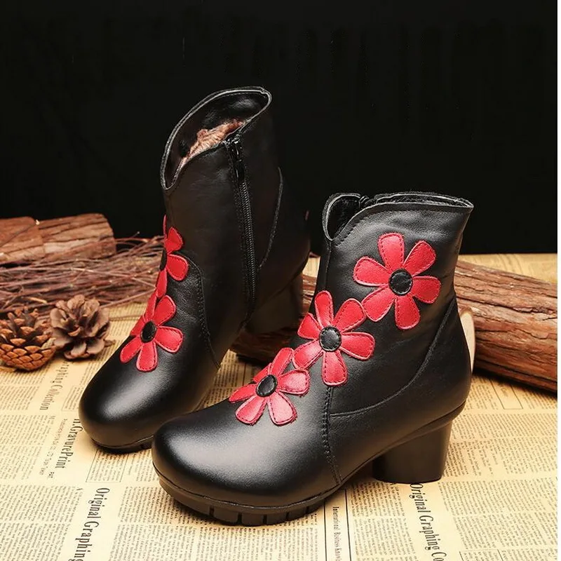 Rushiman 991 Cotton Black Femmes Occasionnel Bottes Main La Black Véritable Design Réel 991 Chaussures À Rétro De Cotton Automne 996 Cheville Hiver Mode Black Plat 996 Cuir 44frq